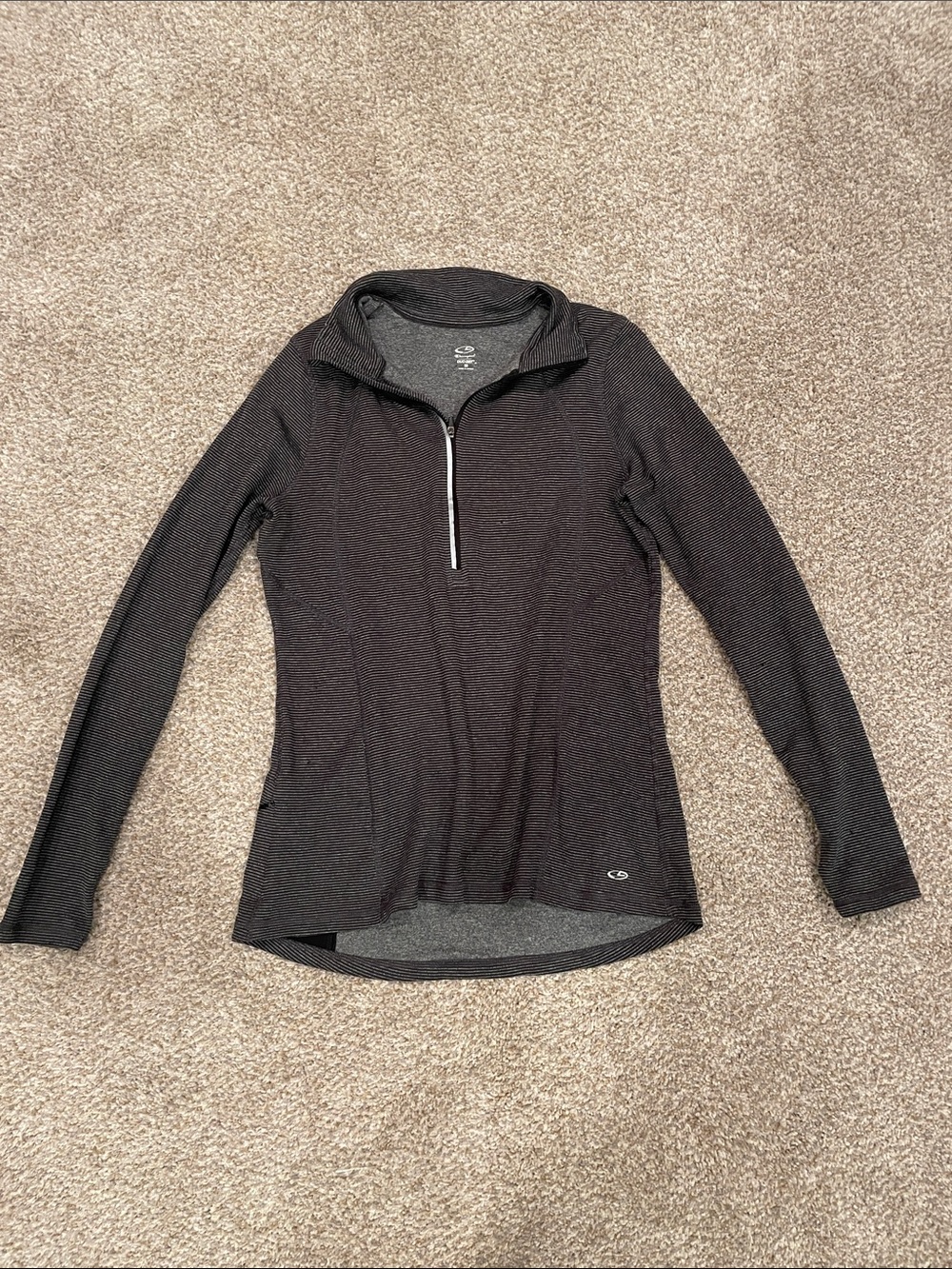 Women's Black Half-Zip Performance Long Sleeve Top